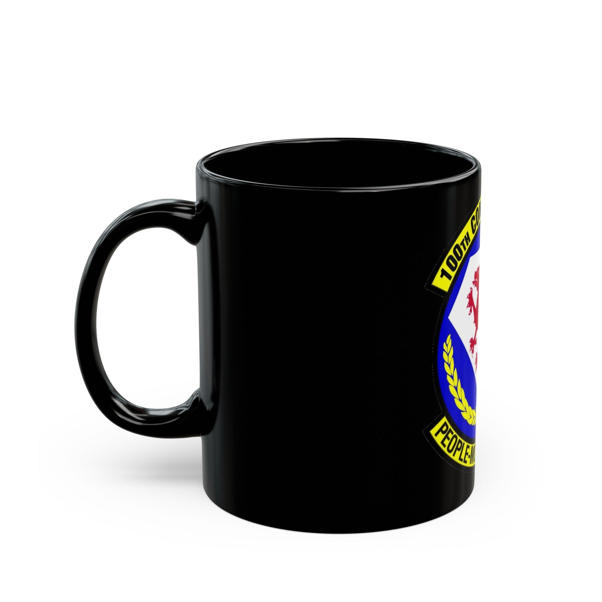 100 Comptroller Squadron USAFE (U.S. Air Force) Black Coffee Mug-The Sticker Space