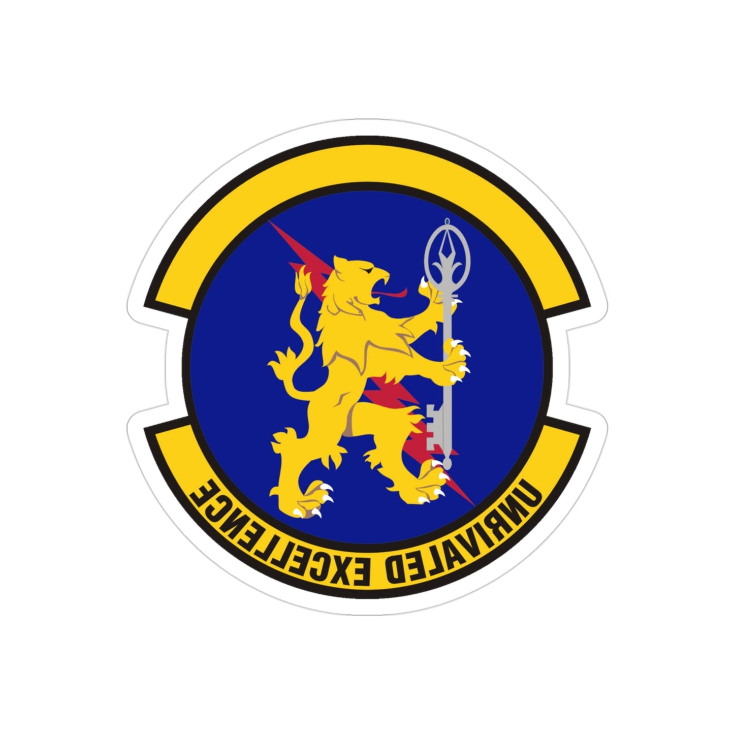 100 Logistics Readiness Squadron USAFE (U.S. Air Force) REVERSE PRINT Transparent STICKER-3" × 3"-The Sticker Space