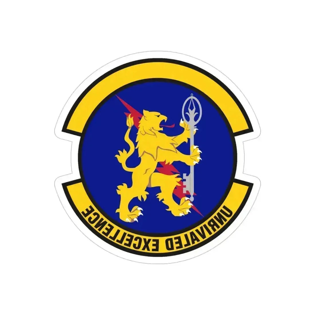 100 Logistics Readiness Squadron USAFE (U.S. Air Force) REVERSE PRINT Transparent Die-Cut STICKER 4 Inch Die-Cut Transparent - The Sticker Space