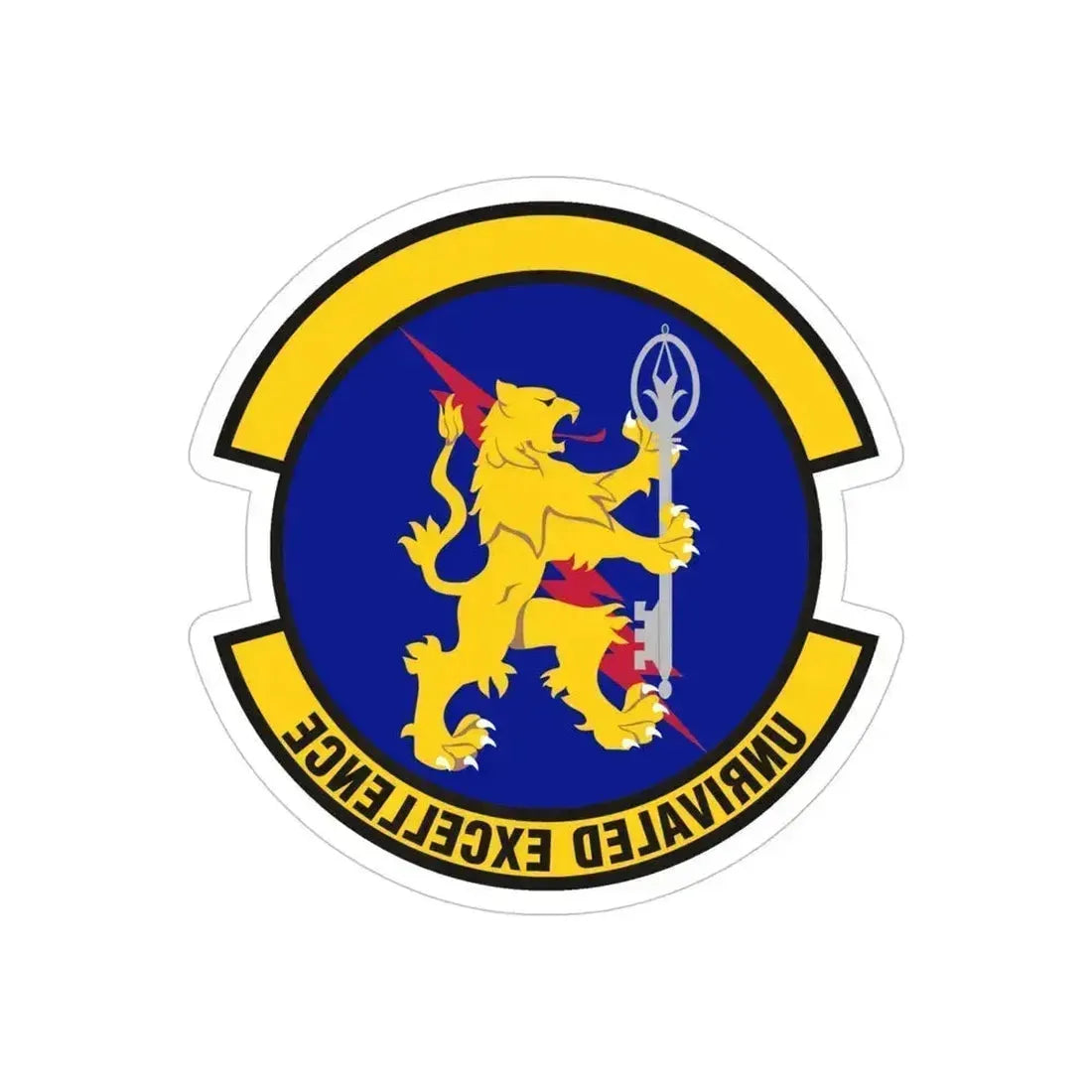 100 Logistics Readiness Squadron USAFE (U.S. Air Force) REVERSE PRINT Transparent Die-Cut STICKER 5 Inch Die-Cut Transparent - The Sticker Space