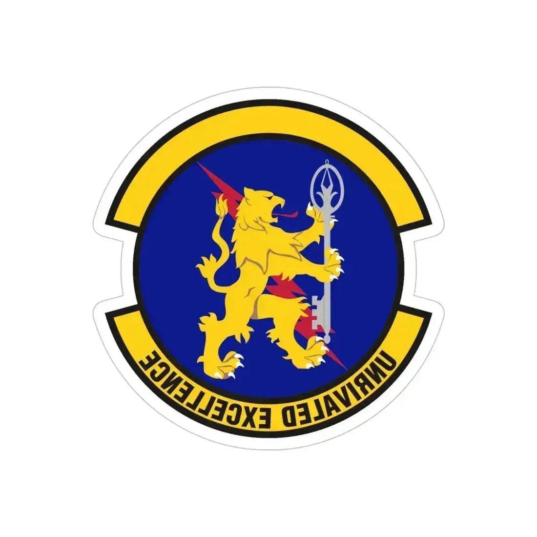 100 Logistics Readiness Squadron USAFE (U.S. Air Force) REVERSE PRINT Transparent Die-Cut STICKER 6 Inch Die-Cut Transparent - The Sticker Space