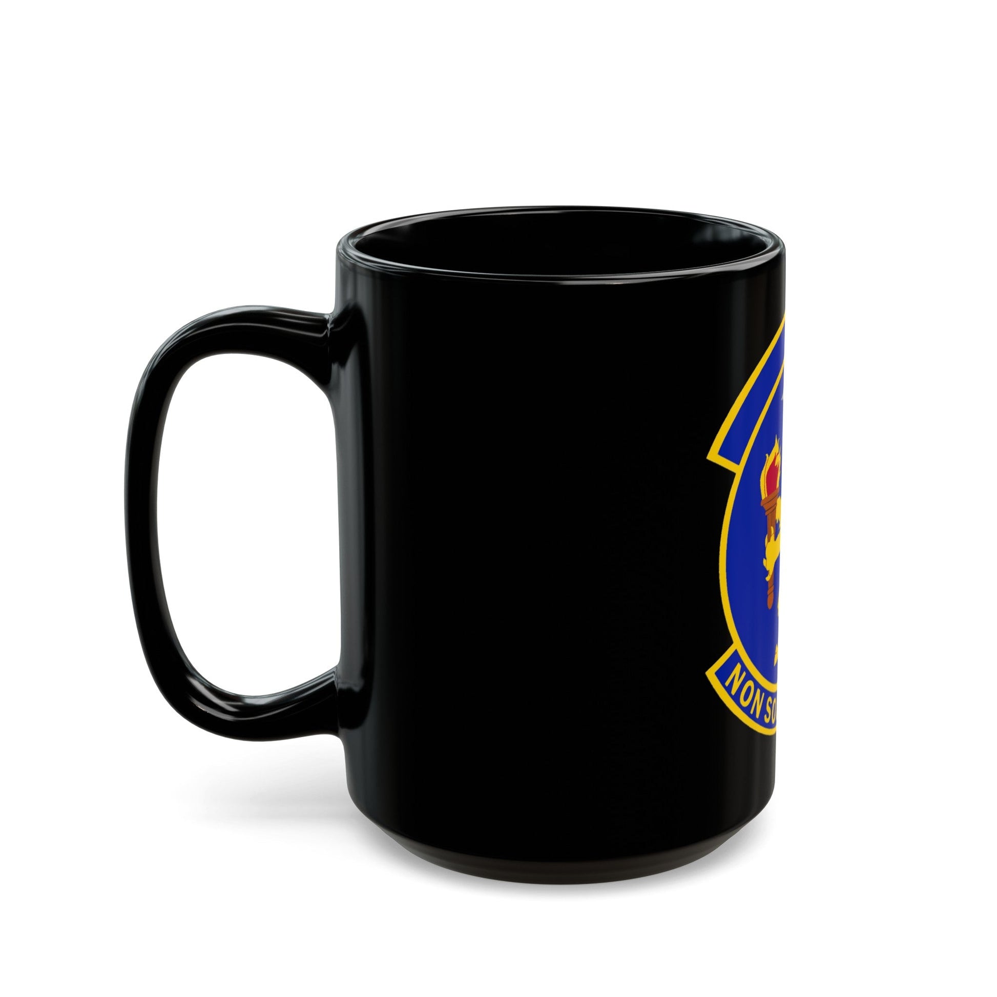 100 Operations Support Squadron USAFE (U.S. Air Force) Black Coffee Mug-The Sticker Space