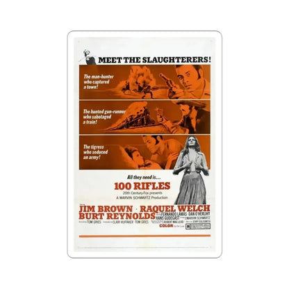 100 Rifles 1969 Movie Poster STICKER Vinyl Die-Cut Decal 3 Inch - The Sticker Space