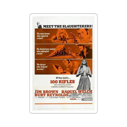 100 Rifles 1969 Movie Poster STICKER Vinyl Die-Cut Decal 5 Inch - The Sticker Space