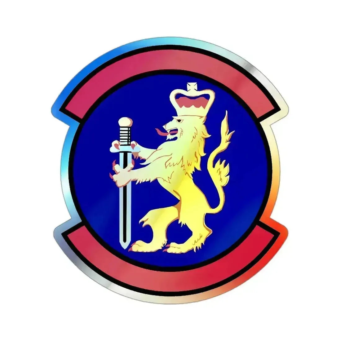 100 Security Forces Squadron USAFE (U.S. Air Force) Holographic STICKER Die-Cut Vinyl Decal 3 Inch Holographic - The Sticker Space