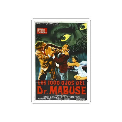 1000 EYES OF DR. MABUSE (2) 1960 Movie Poster STICKER Vinyl Die-Cut Decal 4 Inch - The Sticker Space