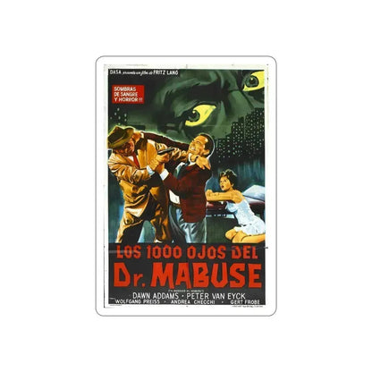 1000 EYES OF DR. MABUSE (2) 1960 Movie Poster STICKER Vinyl Die-Cut Decal 5 Inch - The Sticker Space