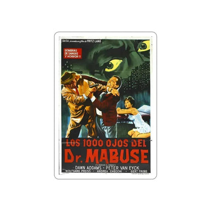 1000 EYES OF DR. MABUSE (2) 1960 Movie Poster STICKER Vinyl Die-Cut Decal - The Sticker Space