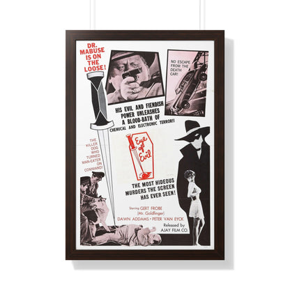 1000 EYES OF DR.MABUSE (4) 1960 - Framed Movie Poster-20" x 30"-The Sticker Space