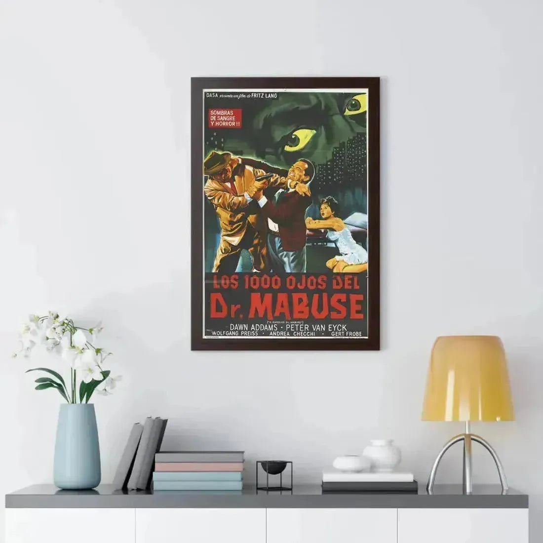 1000 EYES OF DR.MABUSE (2) 1960 - Framed Movie Poster - The Sticker Space