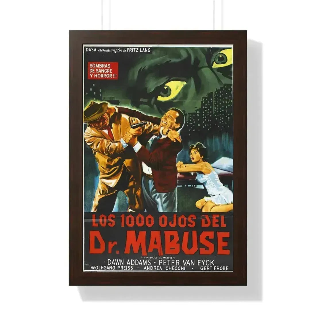 1000 EYES OF DR.MABUSE (2) 1960 - Framed Movie Poster - The Sticker Space
