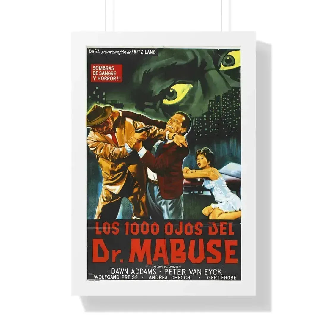 1000 EYES OF DR.MABUSE (2) 1960 - Framed Movie Poster - The Sticker Space