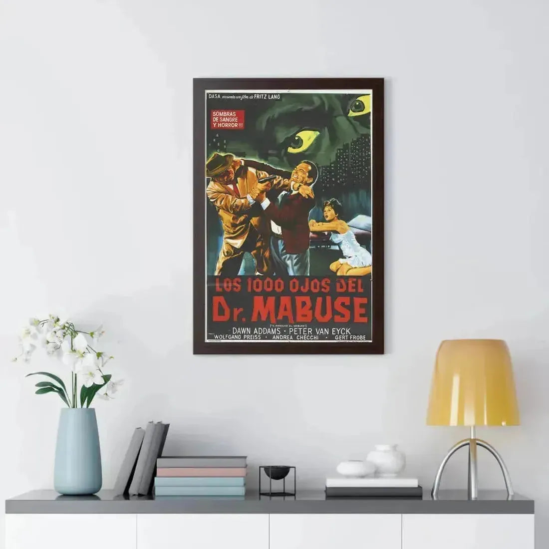 1000 EYES OF DR.MABUSE (2) 1960 - Framed Movie Poster - The Sticker Space