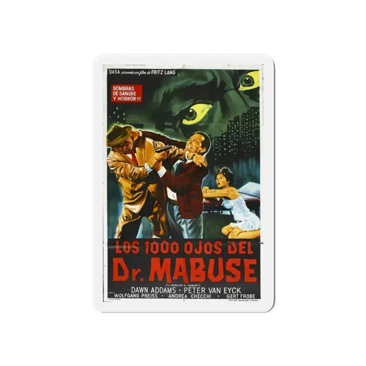 1000 EYES OF DR.MABUSE (2) 1960 Movie Poster - Refrigerator Magnet 6 Inch - The Sticker Space