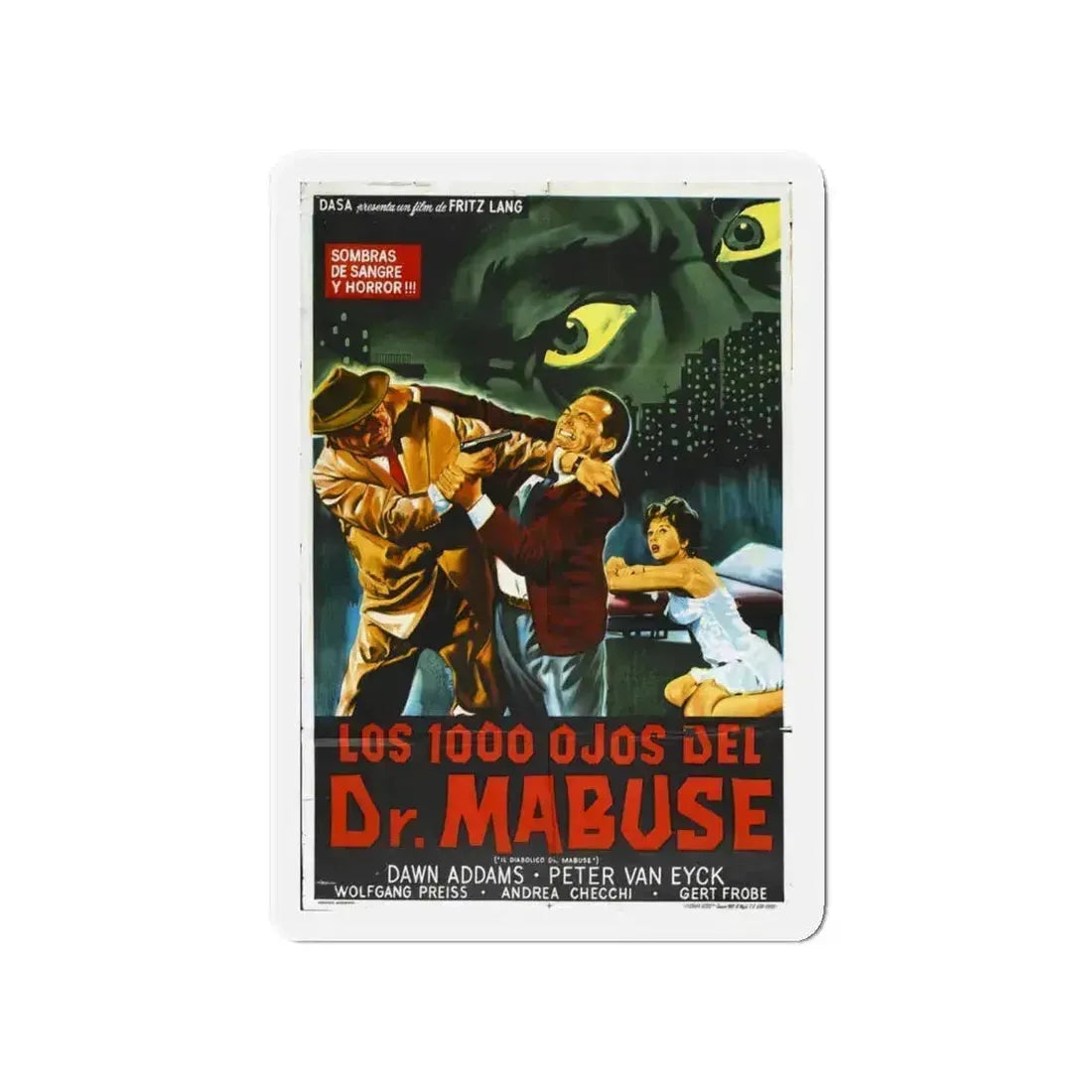 1000 EYES OF DR.MABUSE (2) 1960 Movie Poster - Refrigerator Magnet - The Sticker Space