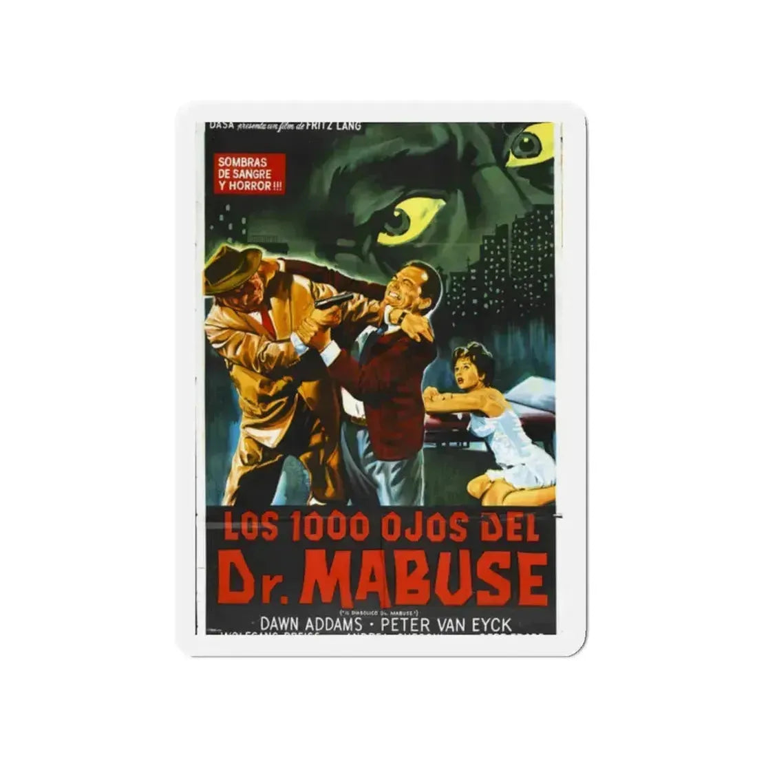 1000 EYES OF DR.MABUSE (2) 1960 Movie Poster - Refrigerator Magnet - The Sticker Space