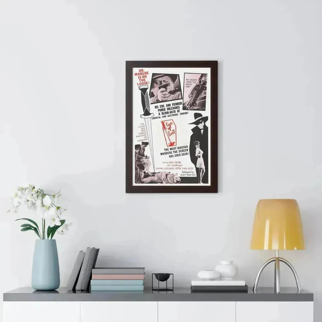 1000 EYES OF DR.MABUSE (4) 1960 - Framed Movie Poster - The Sticker Space