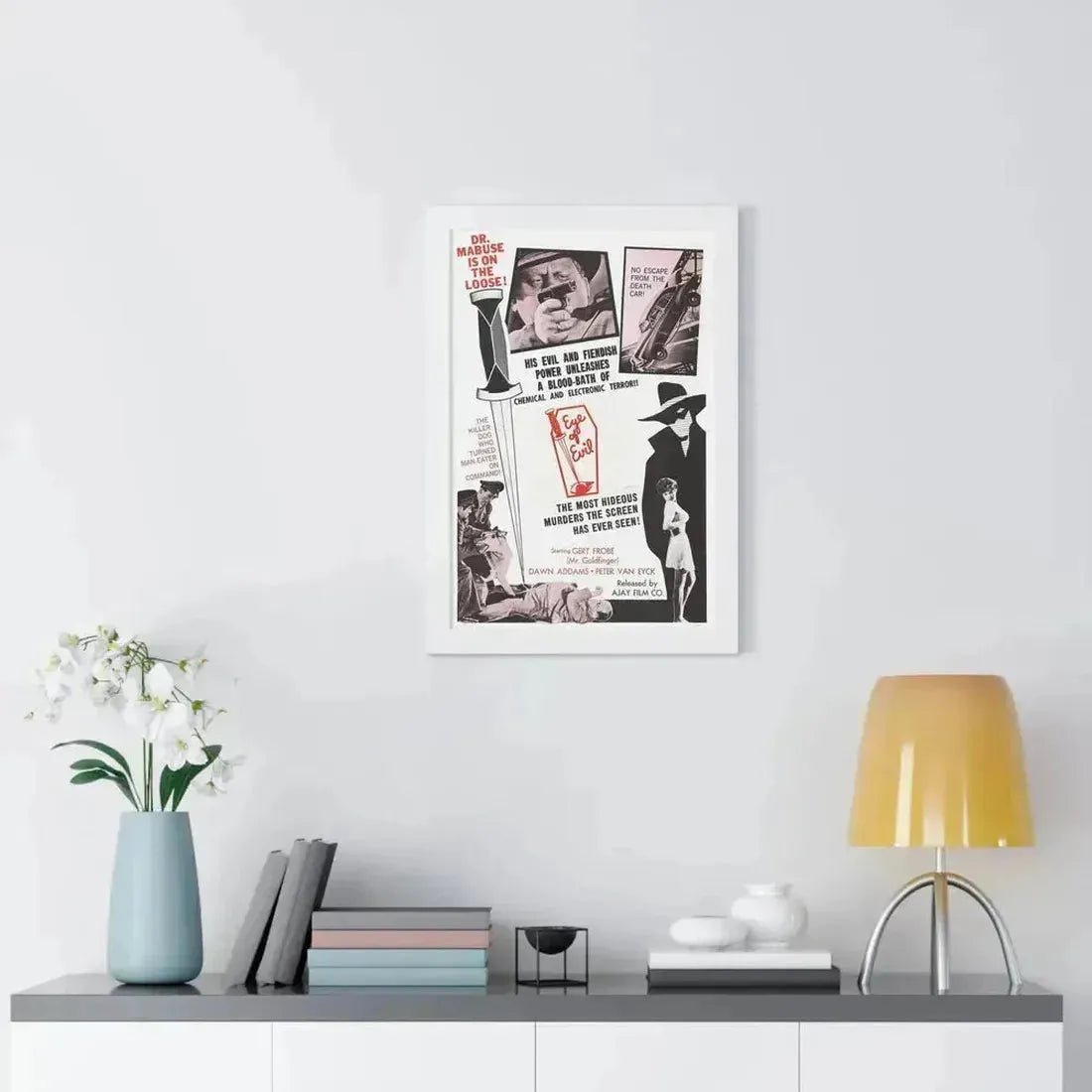 1000 EYES OF DR.MABUSE (4) 1960 - Framed Movie Poster - The Sticker Space