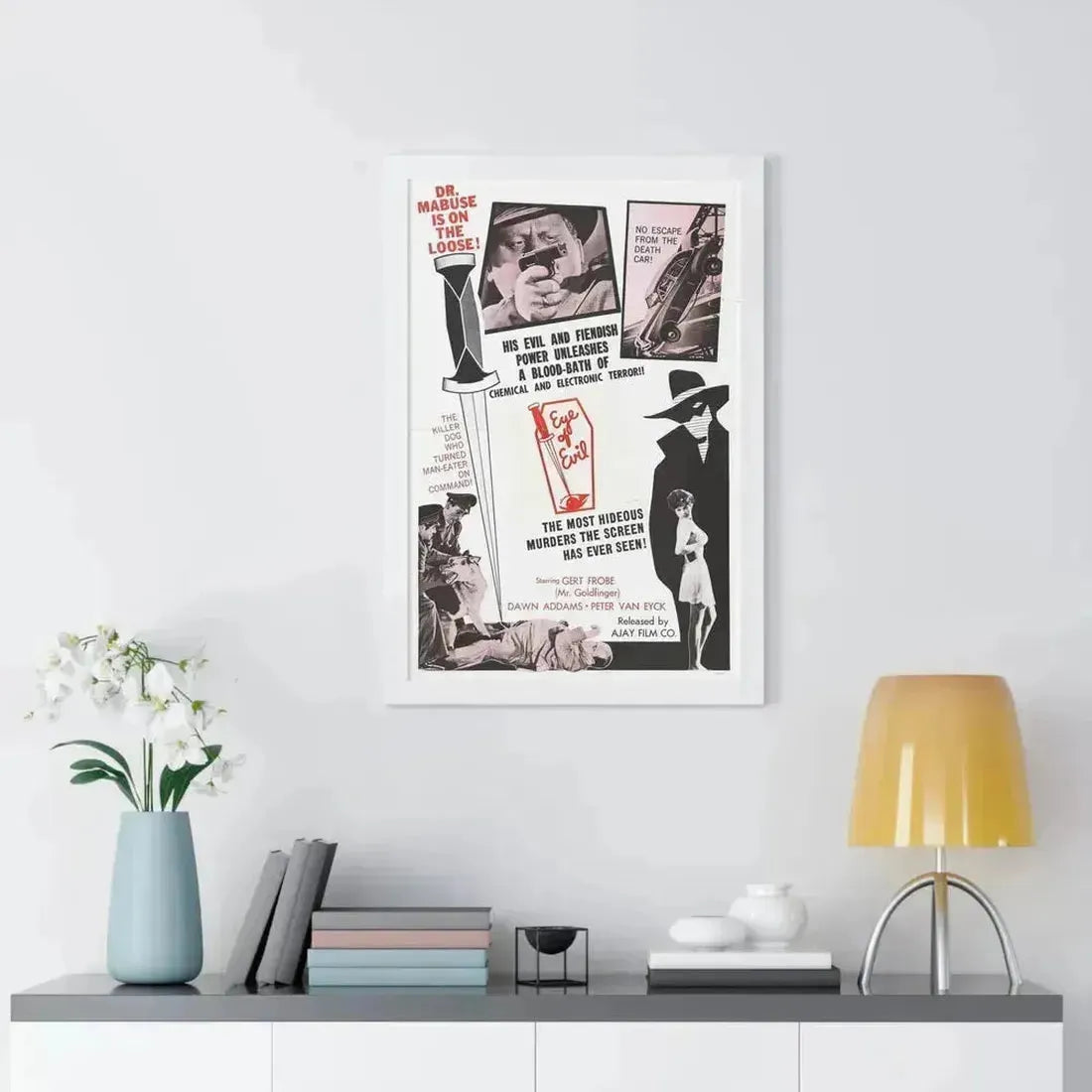 1000 EYES OF DR.MABUSE (4) 1960 - Framed Movie Poster - The Sticker Space