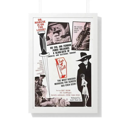 1000 EYES OF DR.MABUSE (4) 1960 - Framed Movie Poster - The Sticker Space