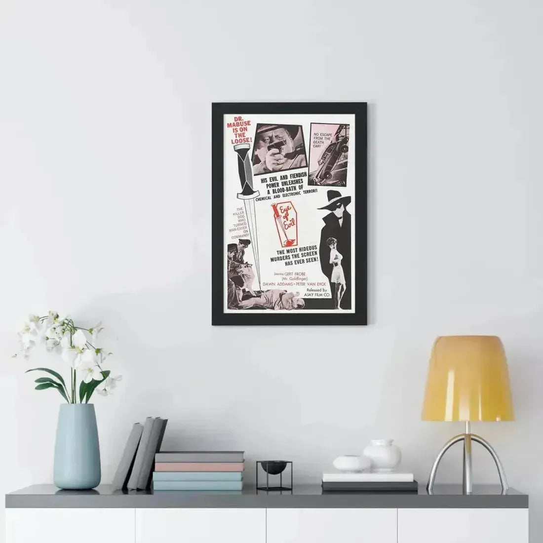 1000 EYES OF DR.MABUSE (4) 1960 - Framed Movie Poster - The Sticker Space