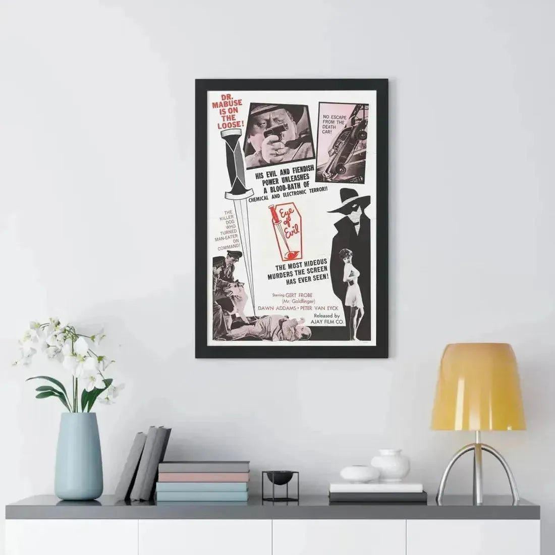 1000 EYES OF DR.MABUSE (4) 1960 - Framed Movie Poster - The Sticker Space