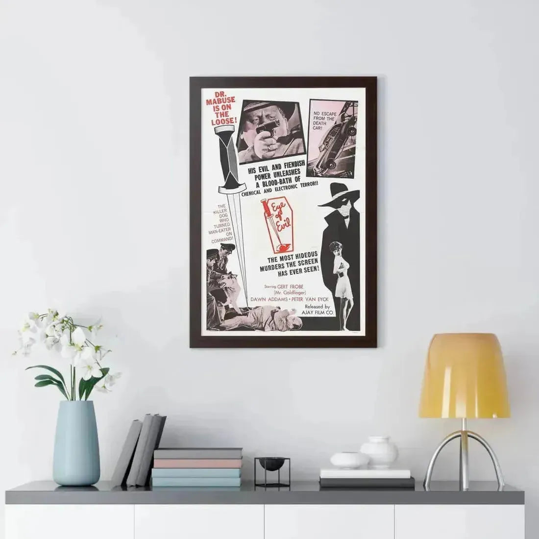 1000 EYES OF DR.MABUSE (4) 1960 - Framed Movie Poster - The Sticker Space