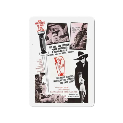 1000 EYES OF DR.MABUSE (4) 1960 Movie Poster - Refrigerator Magnet 2 Inch - The Sticker Space