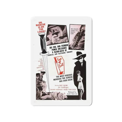 1000 EYES OF DR.MABUSE (4) 1960 Movie Poster - Refrigerator Magnet 3 Inch - The Sticker Space