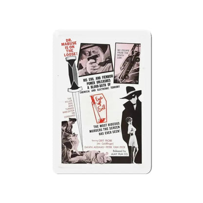 1000 EYES OF DR.MABUSE (4) 1960 Movie Poster - Refrigerator Magnet 5 Inch - The Sticker Space