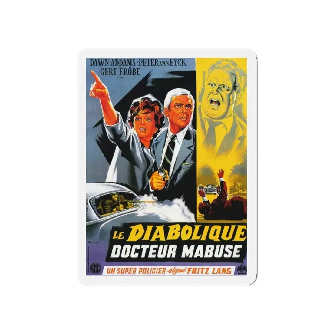 1000 EYES OF DR.MABUSE (5) 1960 Movie Poster - Refrigerator Magnet - The Sticker Space