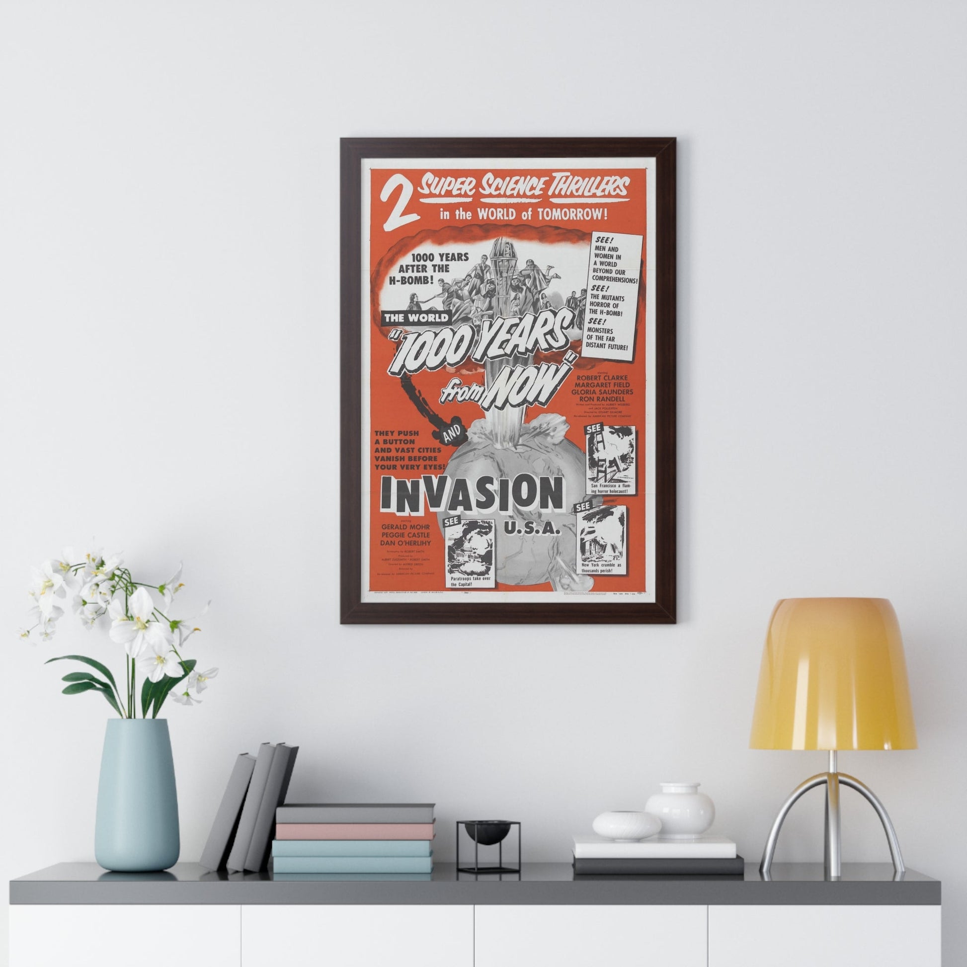 1000 YEARS FROM NOW + INVASION USA 1952 - Framed Movie Poster-The Sticker Space