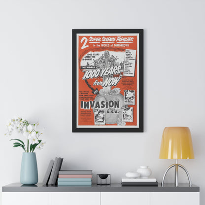 1000 YEARS FROM NOW + INVASION USA 1952 - Framed Movie Poster-The Sticker Space