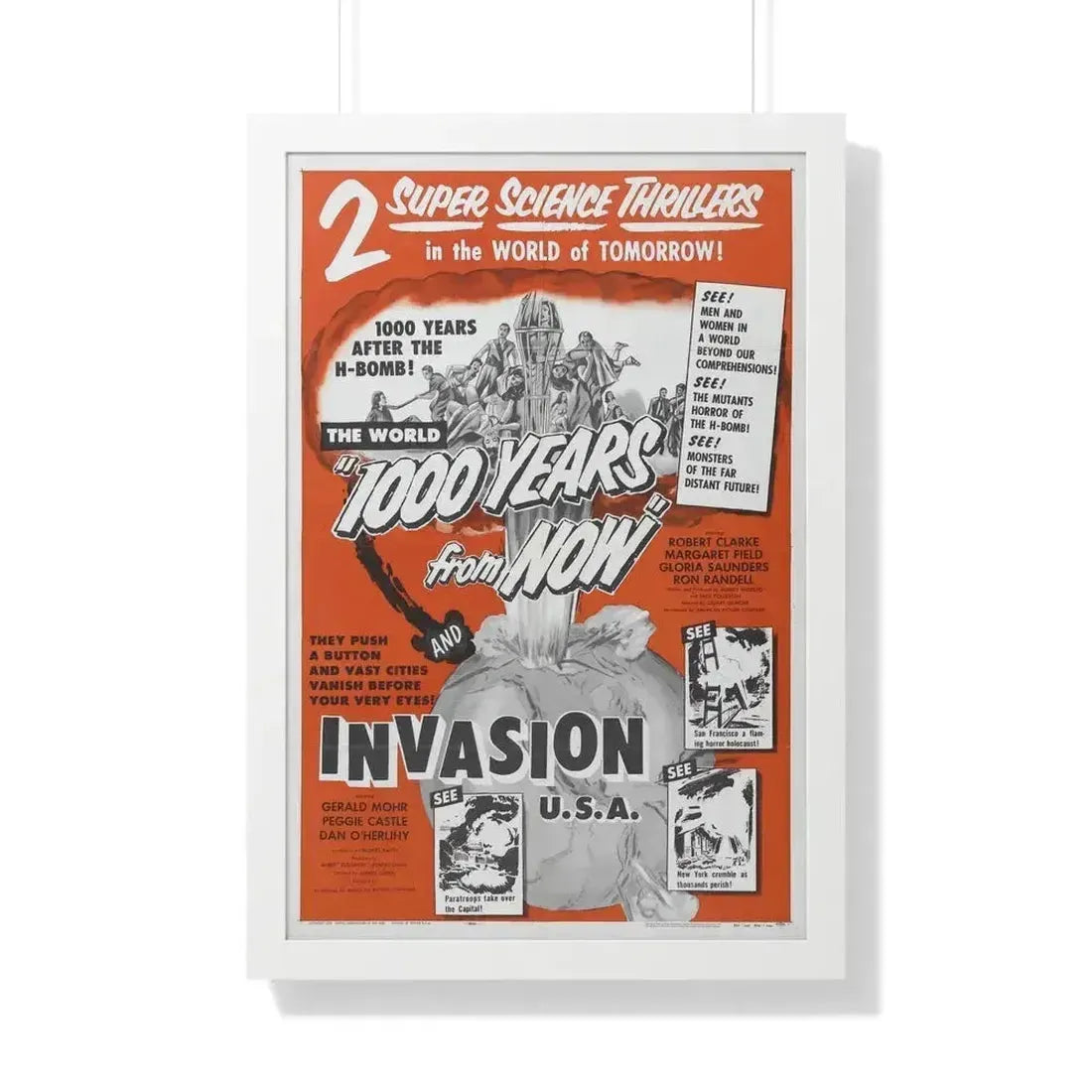 1000 YEARS FROM NOW + INVASION USA 1952 - Framed Movie Poster - The Sticker Space