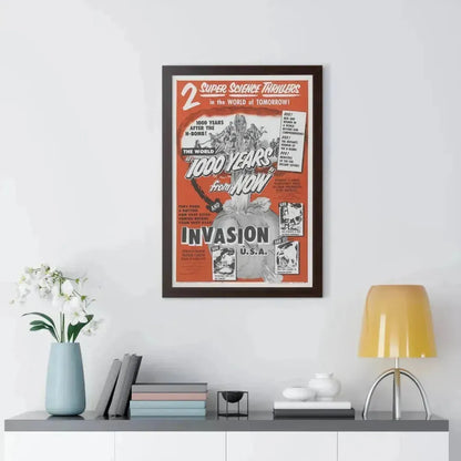 1000 YEARS FROM NOW + INVASION USA 1952 - Framed Movie Poster - The Sticker Space