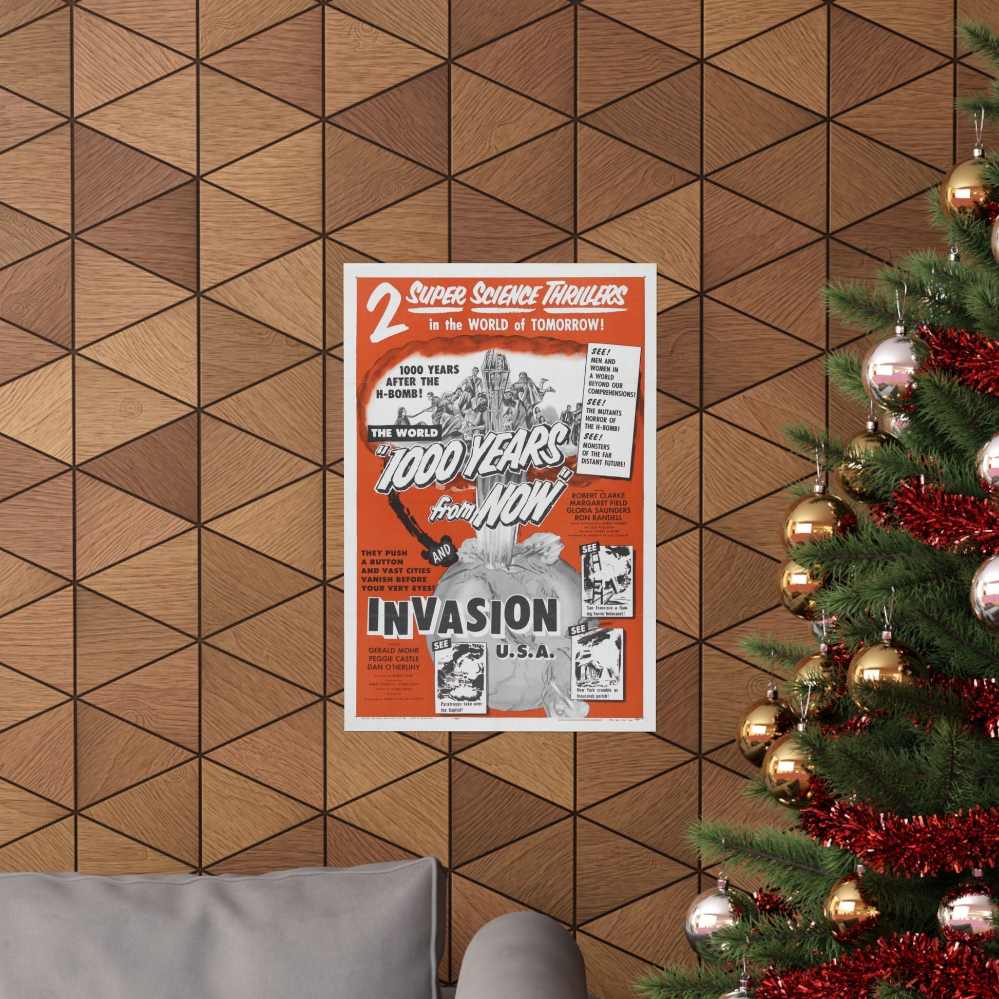 1000 YEARS FROM NOW + INVASION USA 1952 - Paper Movie Poster-The Sticker Space