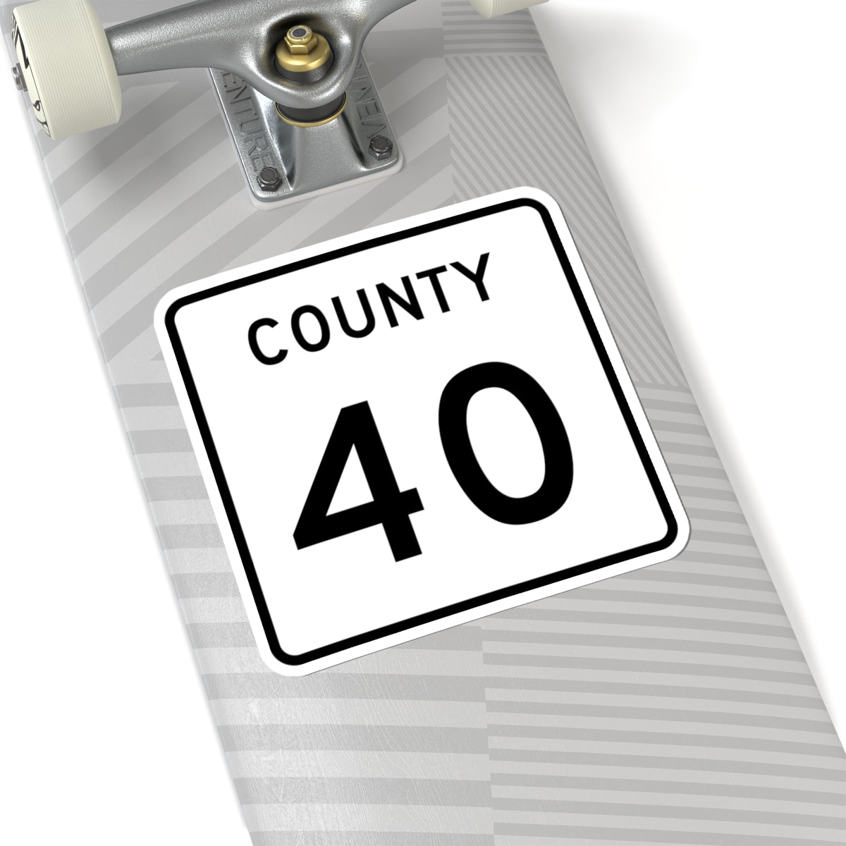 County 40 square (Minnesota) (Road Sign) STICKER Vinyl Kiss-Cut Decal