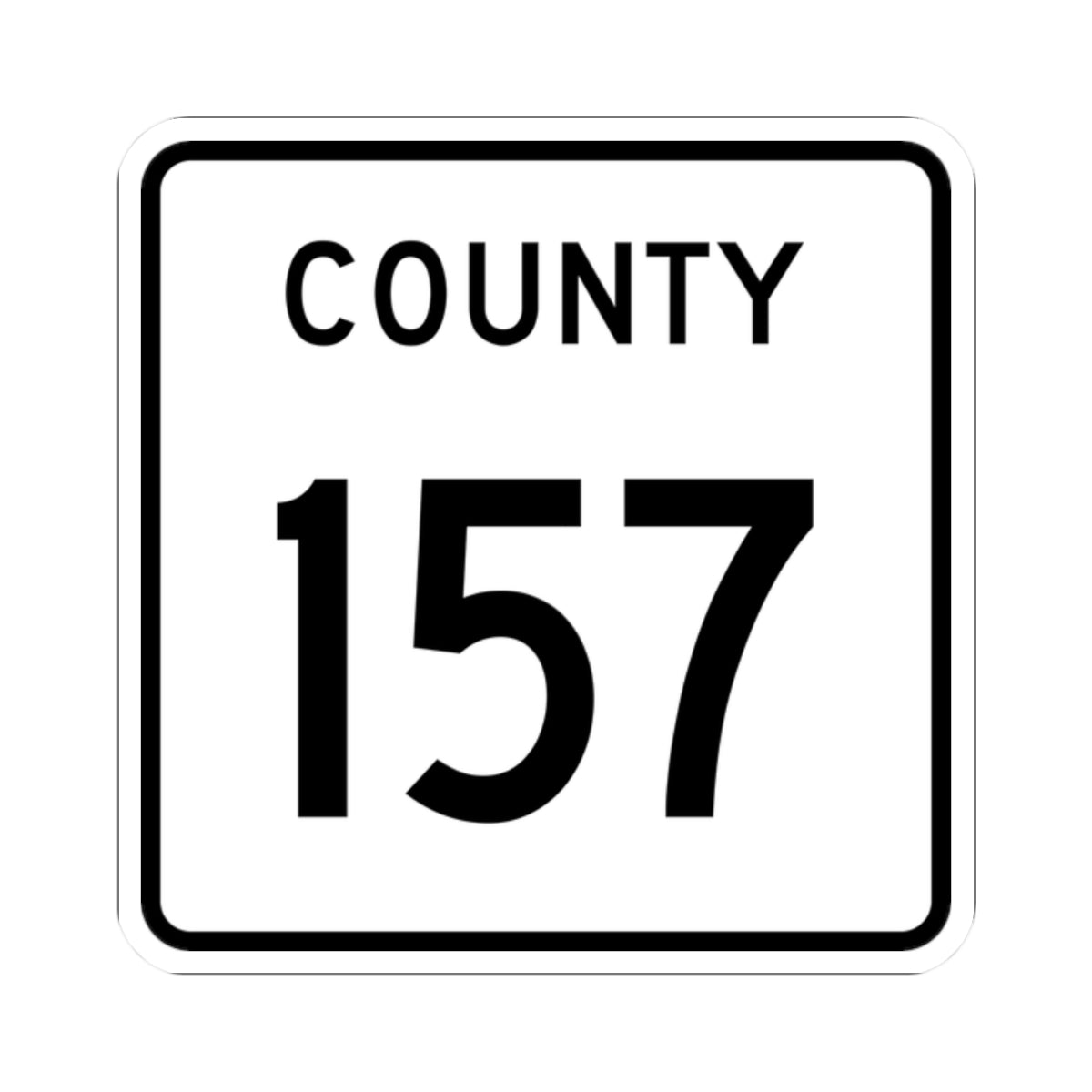 County 157 square (Minnesota) (Road Sign) STICKER Vinyl Kiss-Cut Decal