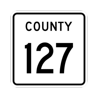 County 127 square (Minnesota) (Road Sign) STICKER Vinyl Kiss-Cut Decal