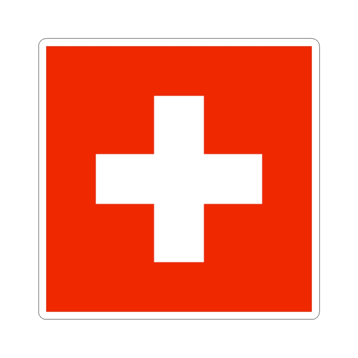Flag of Switzerland WFB 2000 (Switzerland) STICKER Vinyl Kiss-Cut Decal