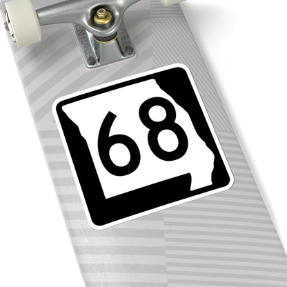 MO-68 (Missouri) (Road Sign) STICKER Vinyl Kiss-Cut Decal