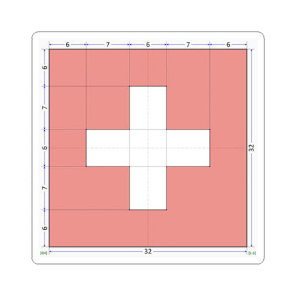 Flag of Switzerland construction sheet (Switzerland) STICKER Vinyl Kiss-Cut Decal