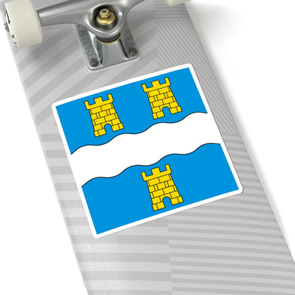 CHE Dardagny Flag (Switzerland) STICKER Vinyl Kiss-Cut Decal