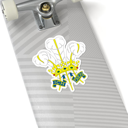 Badge of the Prince of Wales (United Kingdom) (Coat of Arms) STICKER Vinyl Kiss-Cut Decal