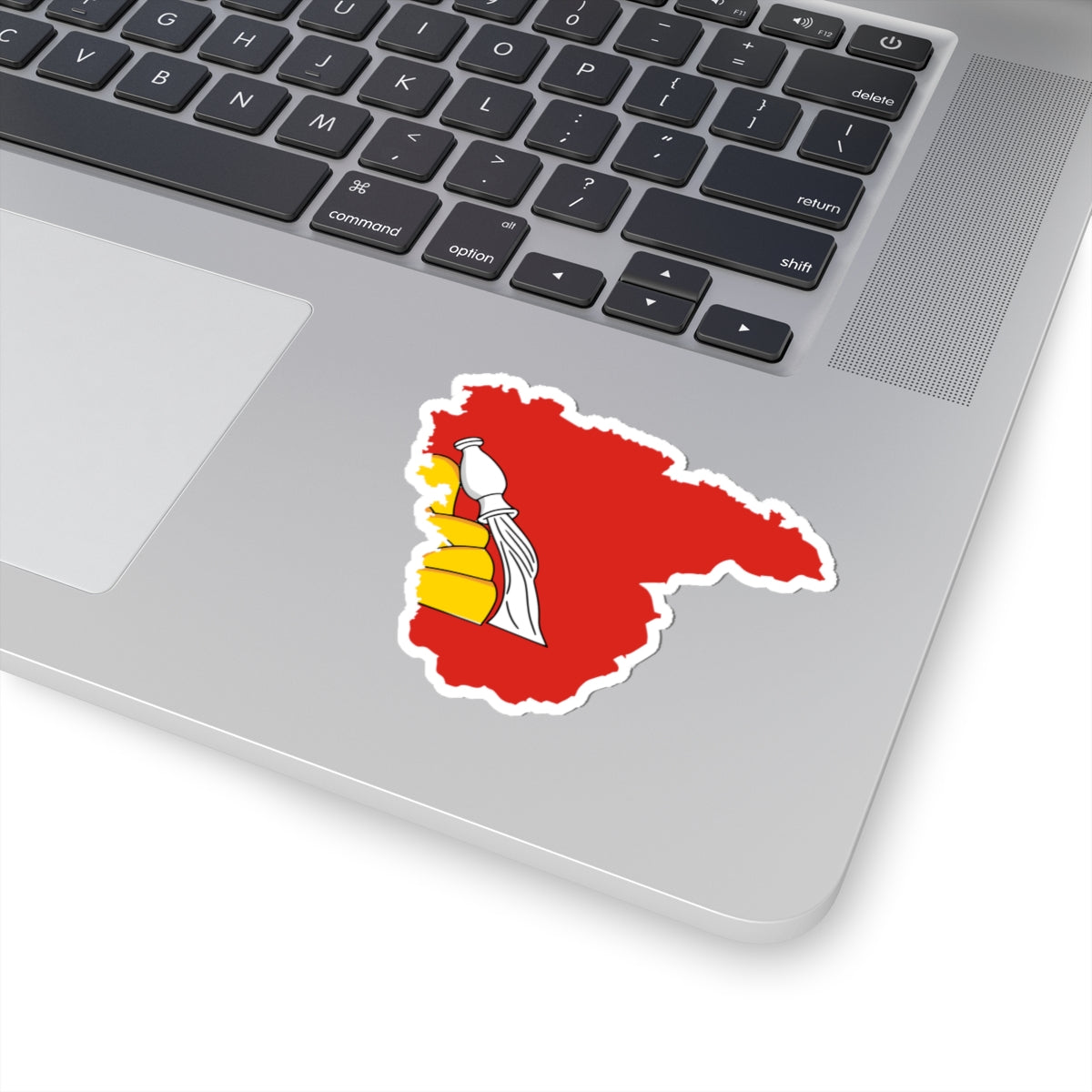 Flag-map of Voronezh Oblast (Russia) STICKER Vinyl Kiss-Cut Decal