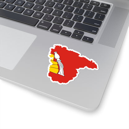 Flag-map of Voronezh Oblast (Russia) STICKER Vinyl Kiss-Cut Decal