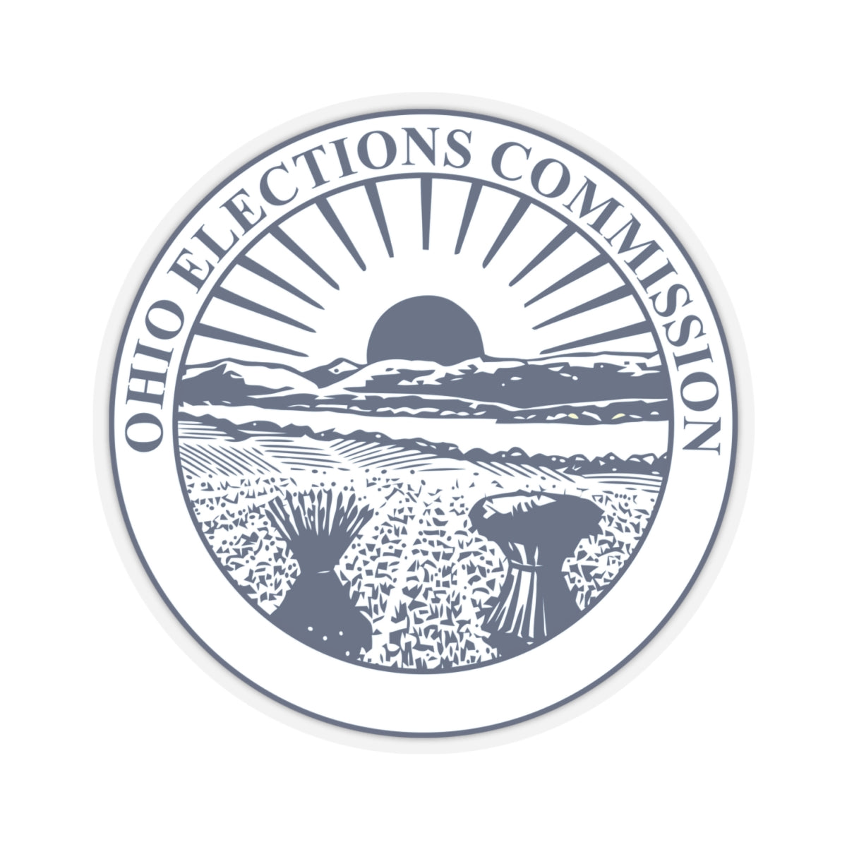 Seal of the Ohio Elections Commission - STICKER Vinyl Kiss-Cut Decal