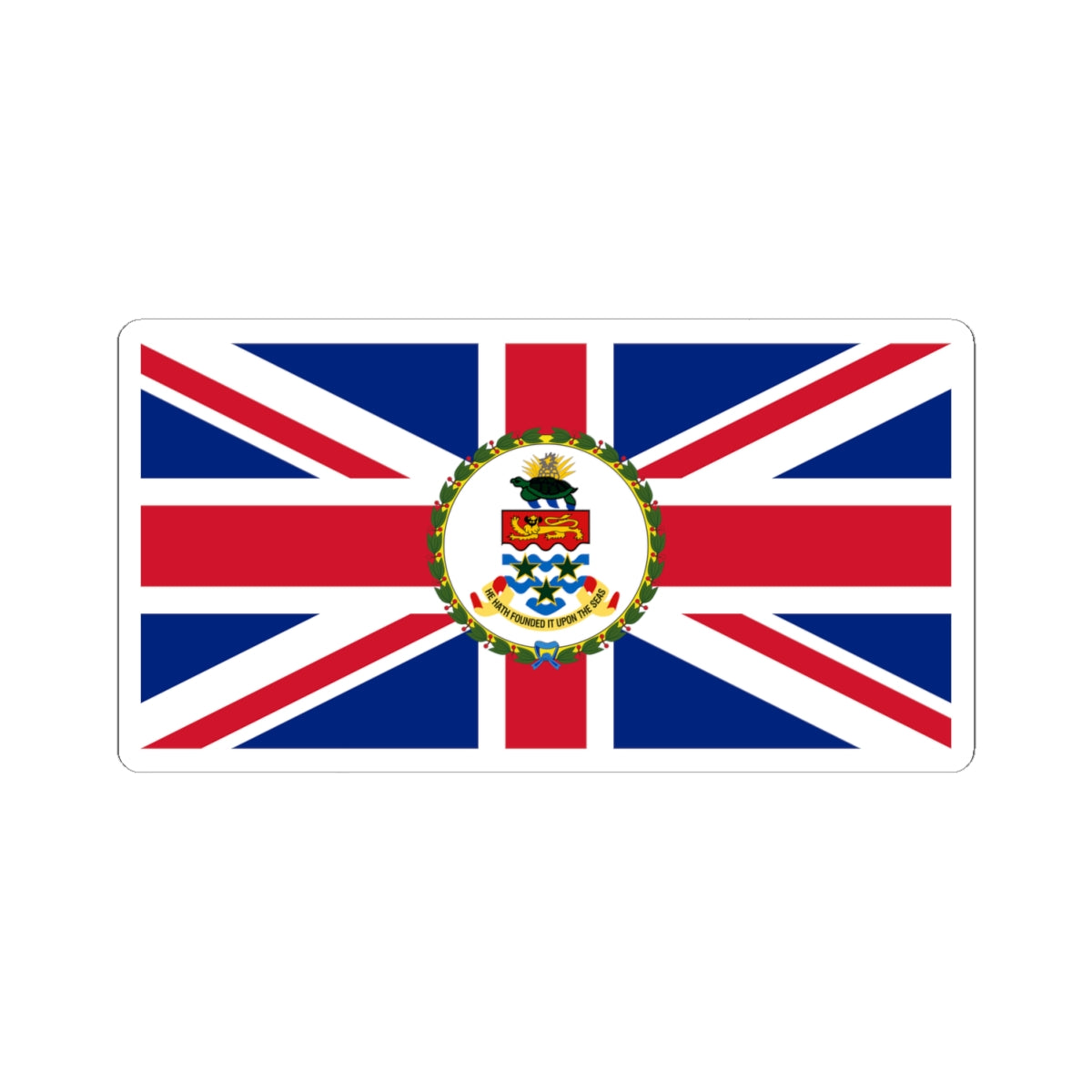 Flag of the Governor of the Cayman Islands (United Kingdom) STICKER Vinyl Kiss-Cut Decal