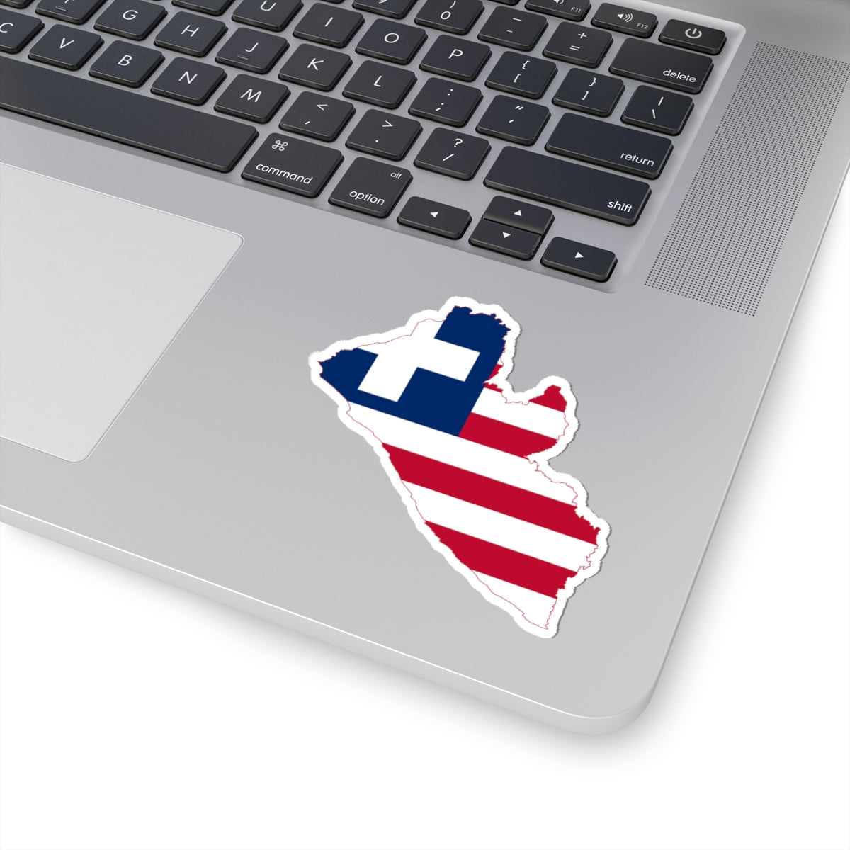 Flag map of Liberia 1827-1847 (Liberia) STICKER Vinyl Kiss-Cut Decal
