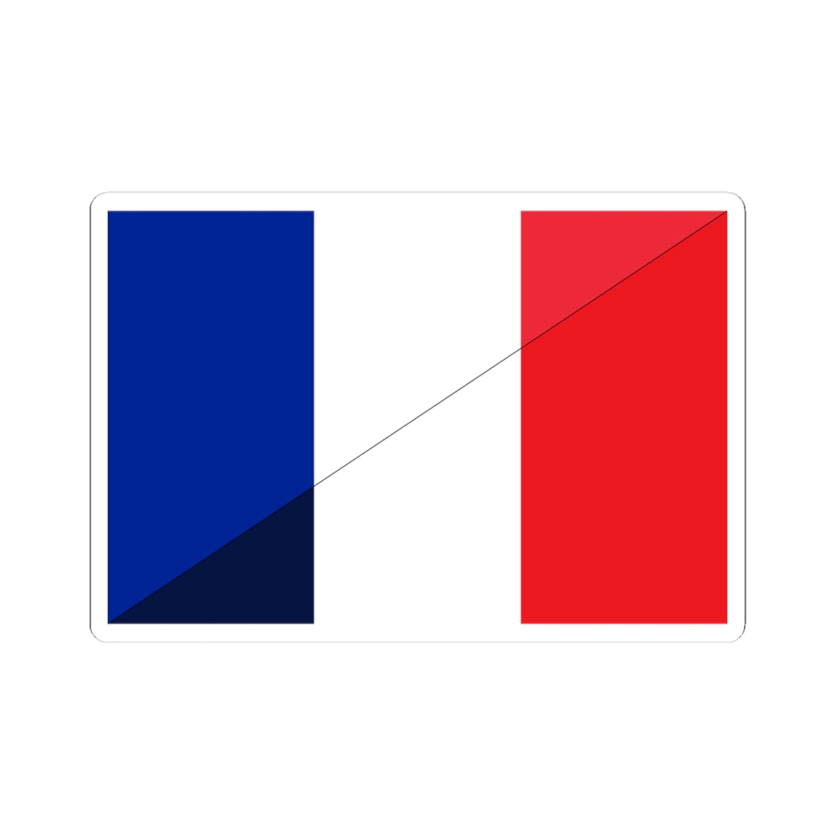 Flag of France shade comparison (France) STICKER Vinyl Kiss-Cut Decal